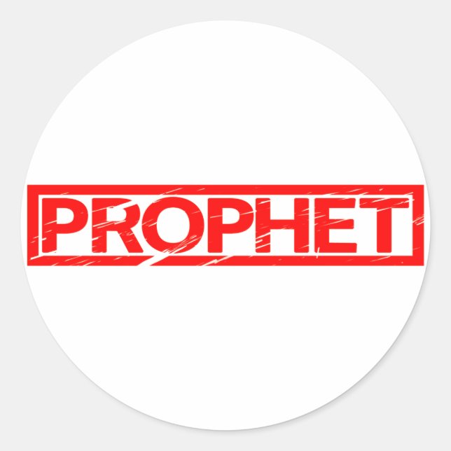 Propheten-Stempel Runder Aufkleber (Vorderseite)