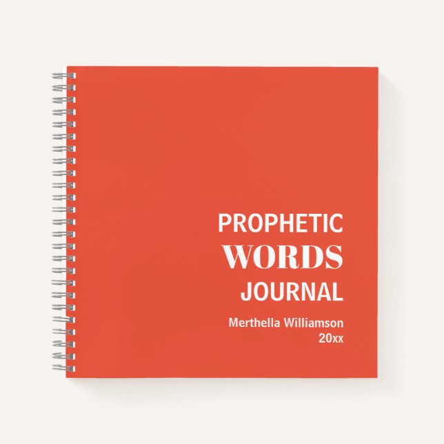 Prophetische Worte Personalisiertes Gebetsblatt Notizbuch (Vorderseite)
