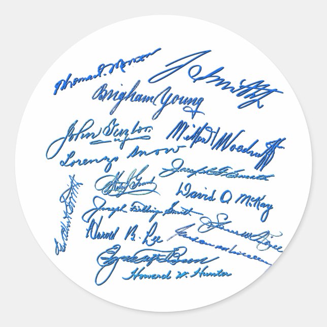Prophets Autographs Runder Aufkleber (Vorderseite)