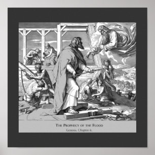 Prophezeiung der Sintflut Genesis Vintage religiös Poster