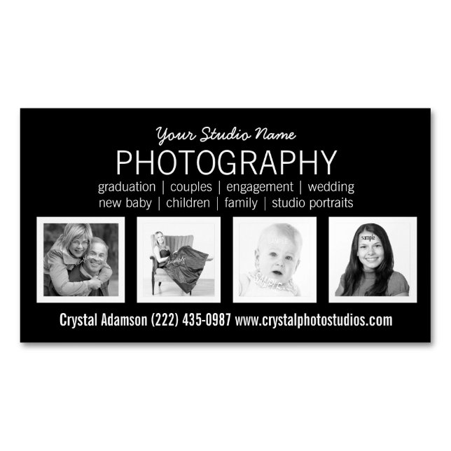 Prophotograph mit 4 kundenspezifischen magnetische visitenkarte (Vorderseite)