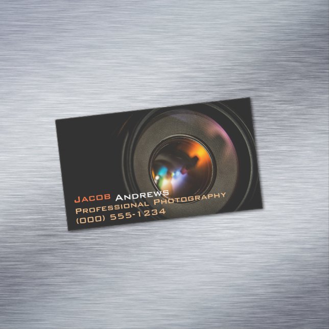 Prophotographie (Kameraobjektiv) Magnetische Visitenkarte (Beispiel)
