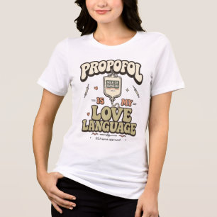 Propofol ist meine Liebessprache Retro-Krankenschw Tri-Blend Shirt