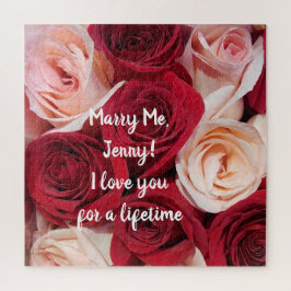 Proposition de mariage Marry Me Puzzle Rose romant