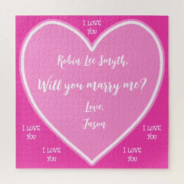 Proposition rose personnalisée Jigsaw Puzzle (Vertical)