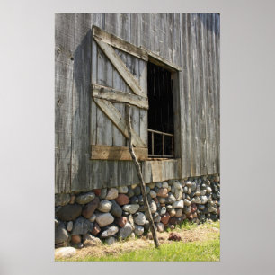 Propped Scheunen-Tür Poster