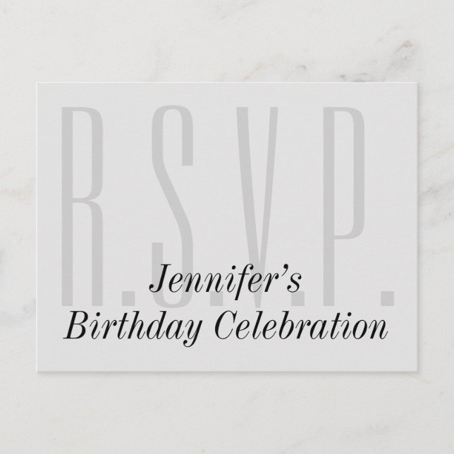 Propre, Respectable "R.S.V.P." Carte postale (Devant)