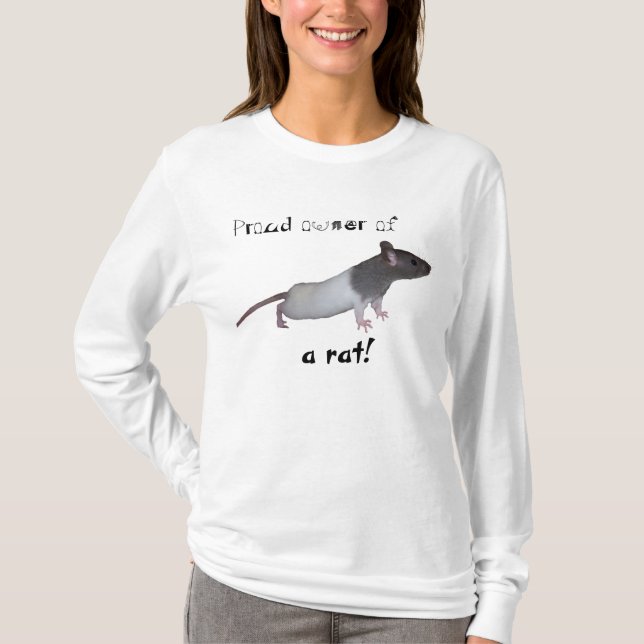 "Propriétaire fier un rat !" Sweat - shirt à (Devant)
