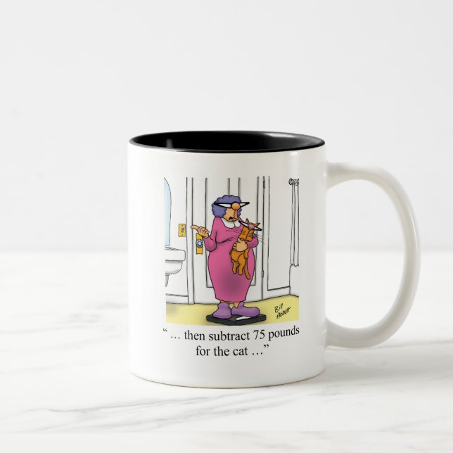 Propriétaires de chats amusants Humour Mug de café (Droit)