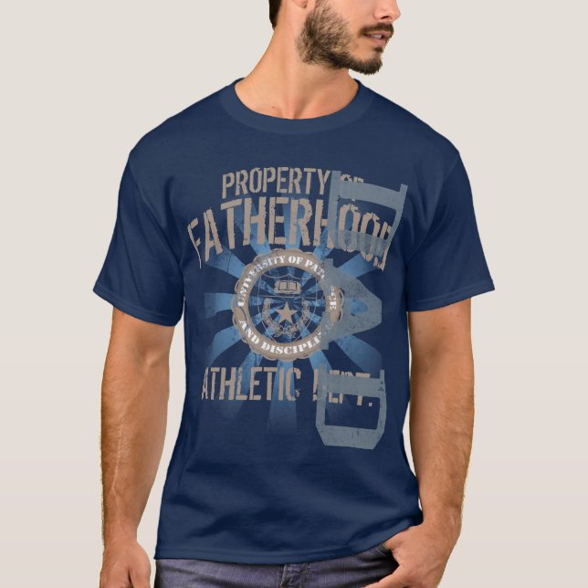 Propriété de T-shirt foncé sportif de paternité (Devant)