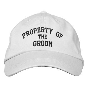 Propriété des Casquettes Mariages brodés de la piè