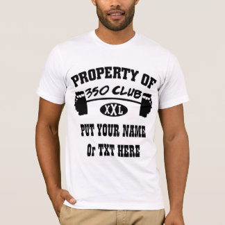 Propriété du T-shirt adapté de 350 hommes du club