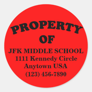 Propriété faite sur commande des autocollants