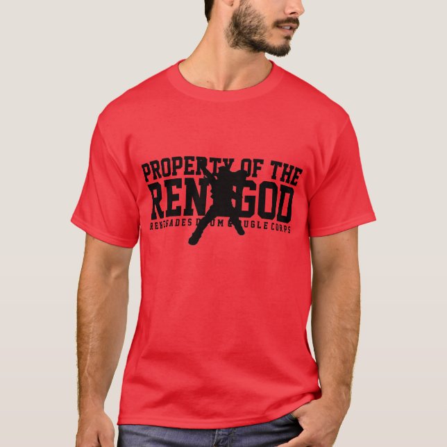 "PROPRIÉTÉ T-shirt rouge de RENEGOD" (Devant)