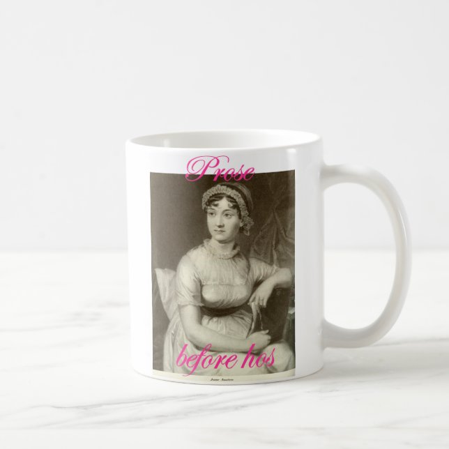 Prosa vor den hos, die Jane Austen kennzeichnen Kaffeetasse (Rechts)
