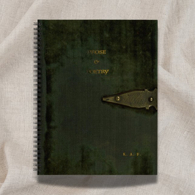 Prose & Poetry Debossed Moss Velvet Look Journal Notizbuch (Von Creator hochgeladen)