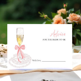 Prosecco Brautparty Beratung für die Bride Card Einladung