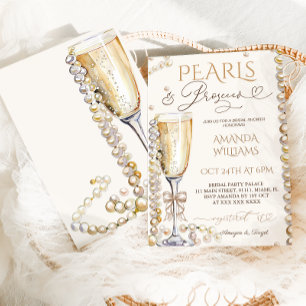 Prosecco Champagner Boho Elegante Brautparty Einladung