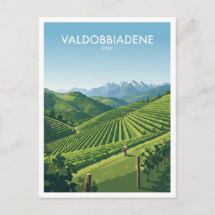 Prosecco-Hügel von Valdobbiadene Italien Postkarte