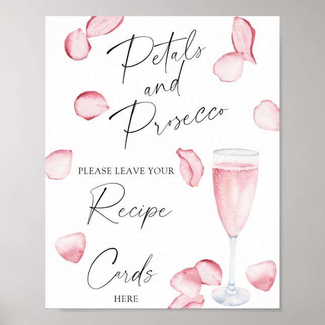 Prosecco - Ihre Kochkarte hier Poster (Vorne)