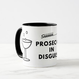 Prosecco in der Verkleidungskaffee-Tasse Tasse
