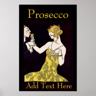 Prosecco, Jahrgangspaar, Text hinzufügen, Poster