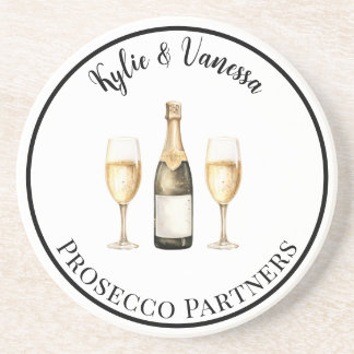 Prosecco Partner trinken Getränkeuntersetzer