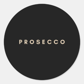 Prosecco Sparklassine Abend Py Alcohol Runder Aufkleber
