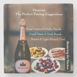 Prosecco Weinbegleitungs Guide/Die Küche Meistern Steinuntersetzer
