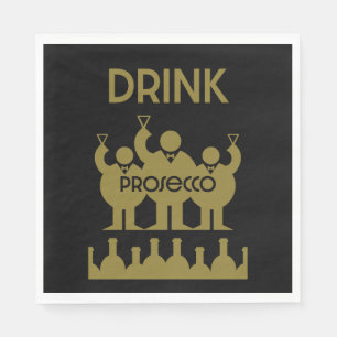 Prosecco Weintrinker Serviette