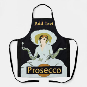 Prosecco Wine Design Hinzufügen von Text, Schürze