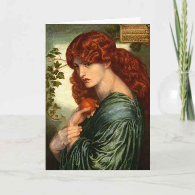 Proserpine par Rossetti Carte de voeux (Devant)