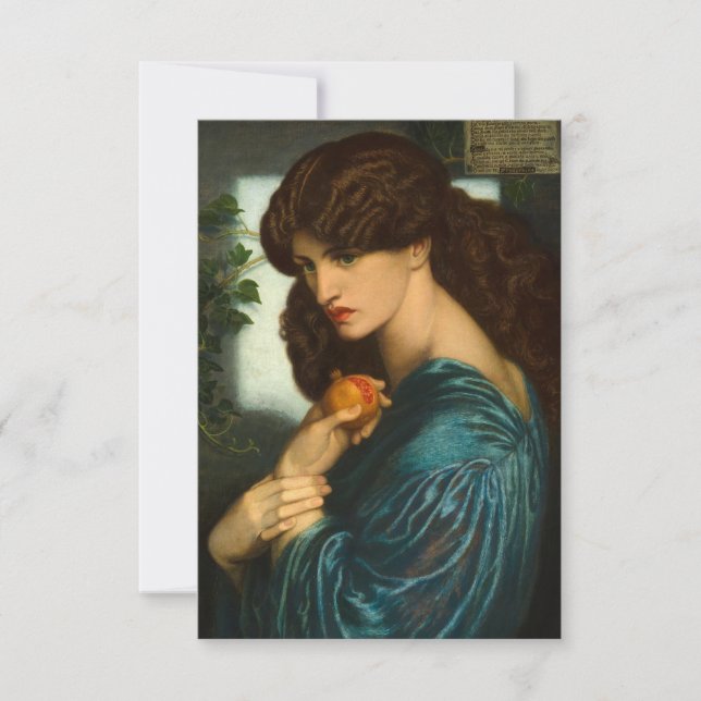 Proserpine von Dante Gabriel Rossetti Dankeskarte (Vorderseite)