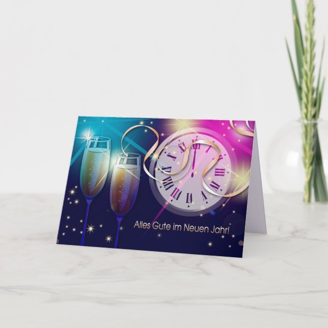 Prosit Neujahr. Carte du Nouvel An en allemand (Devant)