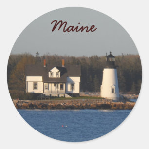 Prospect Harbor Lighthouse - Maine Runder Aufkleber
