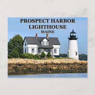 Prospect Harbour Lighthouse, carte postale Maine