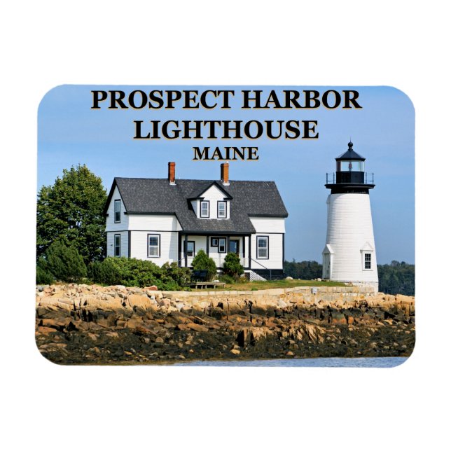 Prospect Harbour Lighthouse, Maine Foto Magnet (Horizontal)