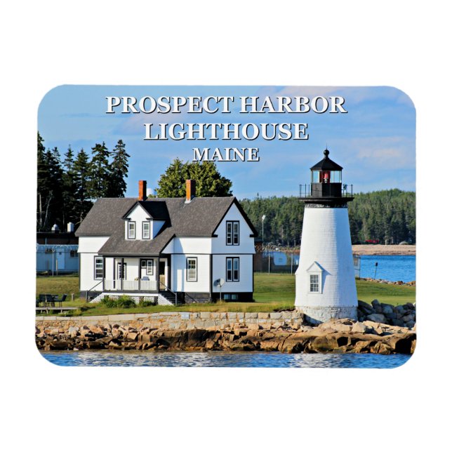 Prospect Harbour Lighthouse, Maine Photo Magnet (Horizontal)