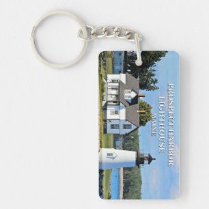 Prospect Harbour Lighthouse, Maine Postcard Schlüsselanhänger