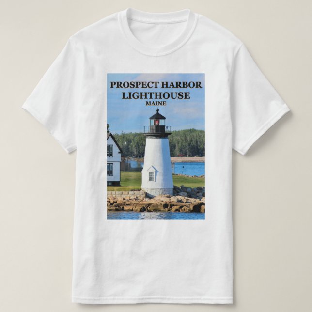 Prospect Harbour Lighthouse, Maine T - Shirt (Design vorne)