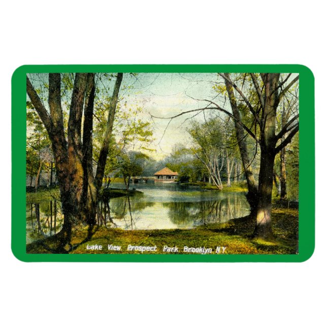 Prospect Park, Brooklyn NY, 1908 Vintage Postkarte Magnet (Horizontal)