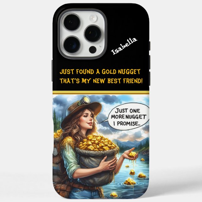 Prospector jagen goldene Träume in der Natur iPhone 16 Pro Max Hülle (Rückseite)
