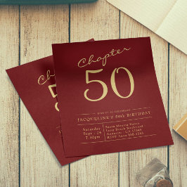 Prospectus 11,4 Cm X 14,2 Cm 50e anniversaire Gold Bourgogne Budget Invitation