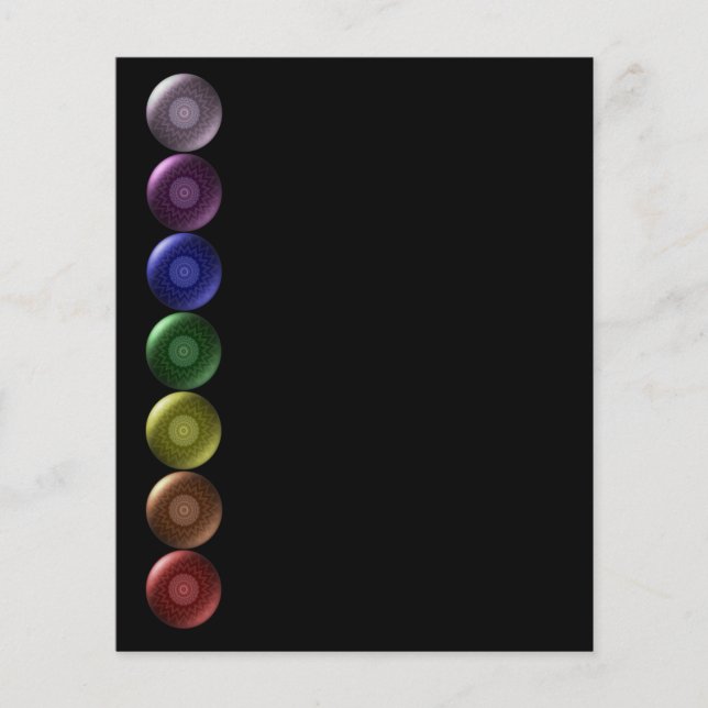 Prospectus 11,4 Cm X 14,2 Cm 7 Circulaire cardiaque Chakra (Devant)