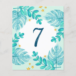 Prospectus 11,4 Cm X 14,2 Cm 7th Birthday Greenery Jungle Blue Boy
