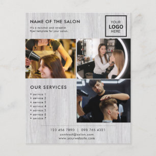 Prospectus 11,4 Cm X 14,2 Cm Affiche de marketing minimaliste pour salon