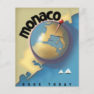 Prospectus 11,4 Cm X 14,2 Cm Affiche de voyage à Monaco