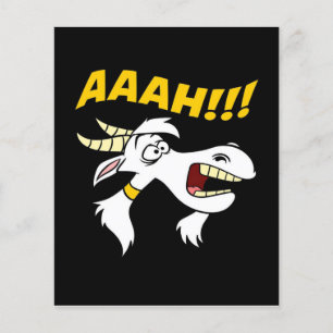 Prospectus 11,4 Cm X 14,2 Cm Ah ! Drôle cri chèvre Humour mème 