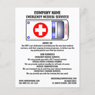 Prospectus 11,4 Cm X 14,2 Cm Ambulance Design, EMT, Paramedic