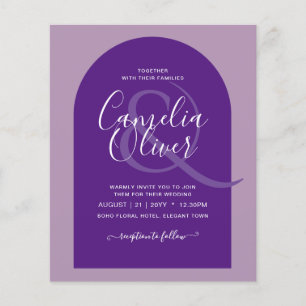 Prospectus 11,4 Cm X 14,2 Cm Arc d'esperluette de Mariage tout-en-1 BUDGET